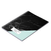 Carnet Texture tendance en marbre noir (Côté gauche)