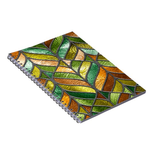 Carnet texture transparente en verre tendu avec motif feu (Côté Droit)