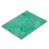Carnet Texture vert acrylique peint (Côté gauche)