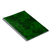 Carnet texture vert foncé texturé en marbre de daim grani (Côté Droit)