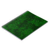 Carnet texture vert foncé texturé en marbre de daim grani (Côté gauche)