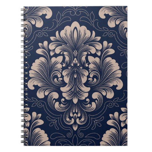 Carnet Texture victorienne sans joint Damas classique (Devant)