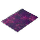 Carnet texture violet foncé texturé en marbre de daim g (Côté gauche)