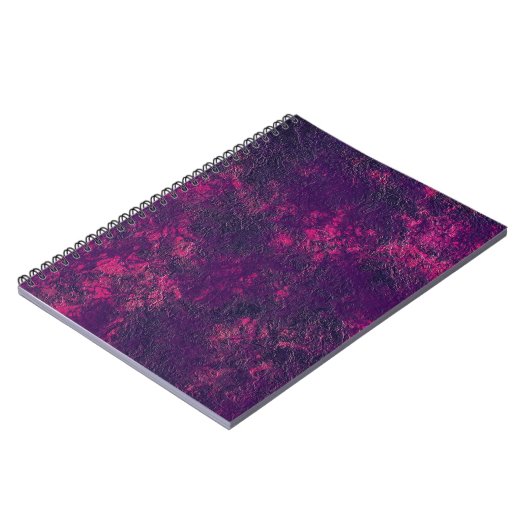 Carnet texture violet foncé texturé en marbre de daim g (Côté gauche)