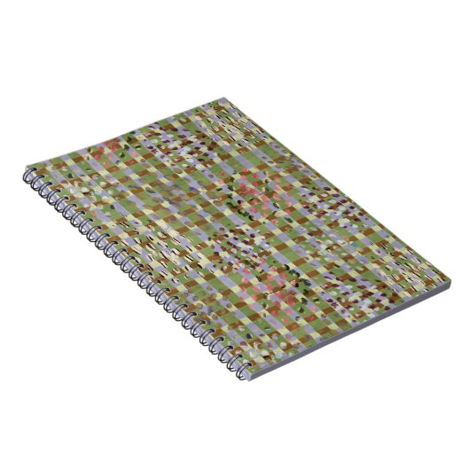 Carnet Textured Pointillism Grid Pattern Artwork (Côté Droit)