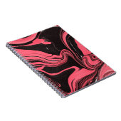 Carnet Textures de papier rouge en marbre sur blanc ba (Côté Droit)