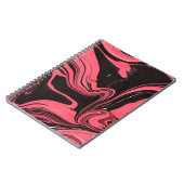 Carnet Textures de papier rouge en marbre sur blanc ba (Côté gauche)