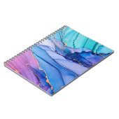 Carnet Textures fluides, art abstrait de luxe. (Côté gauche)