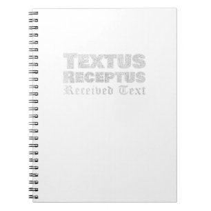Carnet Textus Receptus Latin Word Pour Le Texte Reçu Chri