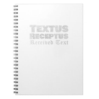 Carnet Textus Receptus Latin Word Pour Le Texte Reçu Chri