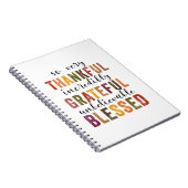 Carnet Thankful Grateful Blessed Thanksgiving (Côté Droit)