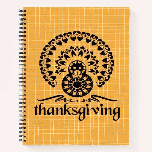 Carnet Thanksgiving Mandala Turkey Boho Folk Art (Devant)