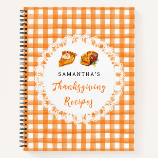 Carnet Thanksgiving Recipes Orange Gingham