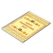 Carnet Thanksgiving : retro brodée carte design. (Côté gauche)