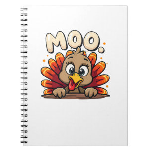Carnet Thanksgiving Time Turkey Moo Funny Thanksgiving Fu