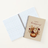 Carnet Thanksgiving-Watercolor Citrouille et fleurs- (Intérieur)