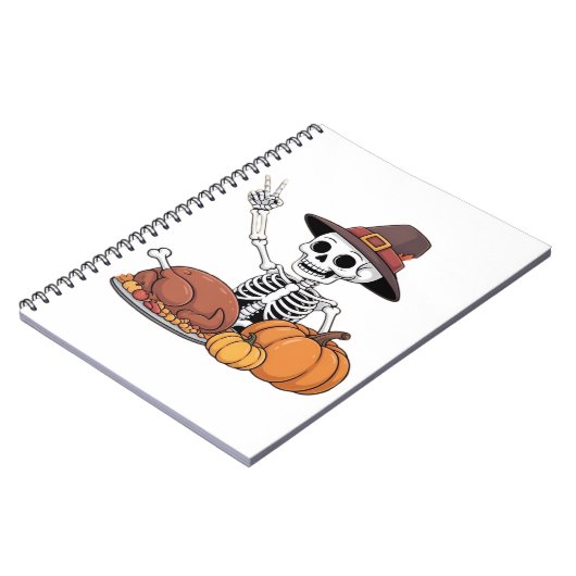 Carnet Thanksgiving X-ray Skeleton Funny Rock Hand Fall L (Côté gauche)