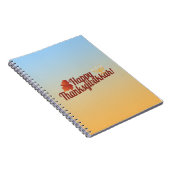 Carnet Thanksgivukkah heureux Menorah/feuille (Côté Droit)