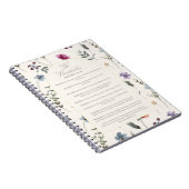 Carnet The Beatitudes Matthew 5:3–12 Floral Scripture (Côté Droit)