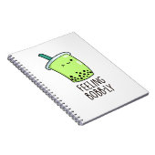 Carnet Thé Boba drôle avec Bobb-ly Feeling Pun (Côté Droit)