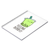 Carnet Thé Boba drôle avec Bobb-ly Feeling Pun (Côté gauche)