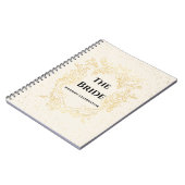 Carnet The Bride – Gold Frame Wedding Design notebook (Côté gauche)