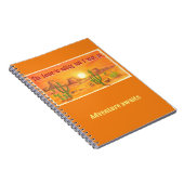 Carnet The desert is calling sunset landscape customised (Côté Droit)