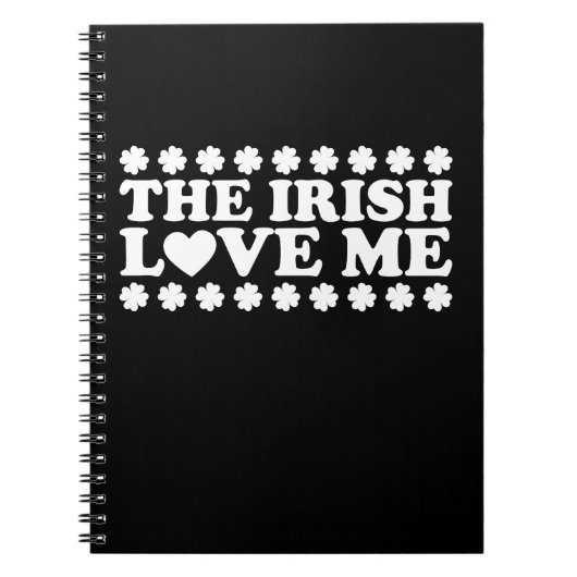 Carnet The Irish Love Me Shamrock St Patrick's Day Retro (Devant)