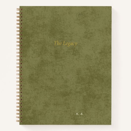Carnet The Legacy | Personalized Author Green (Devant)