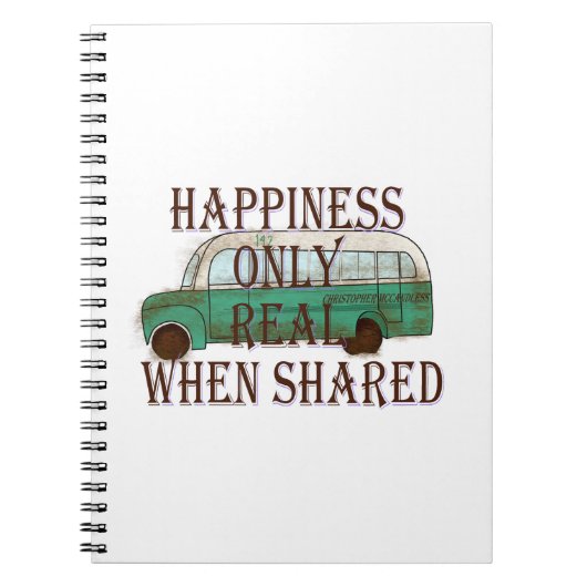Carnet The Magic Bus: Happiness Only Real When Shared -  (Devant)