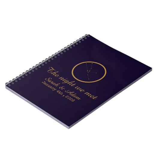 Carnet The Night We Met Star Map –Celestial love design (Côté gauche)