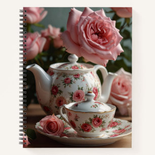 Carnet Thé Rose de chou rose