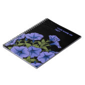 Carnet The 'Surfinia Blue Vein' Petunia Pop Art (Côté gauche)