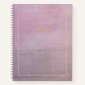 Carnet The Verse | Custom Mauve & Gold Poet Notebook (Devant)