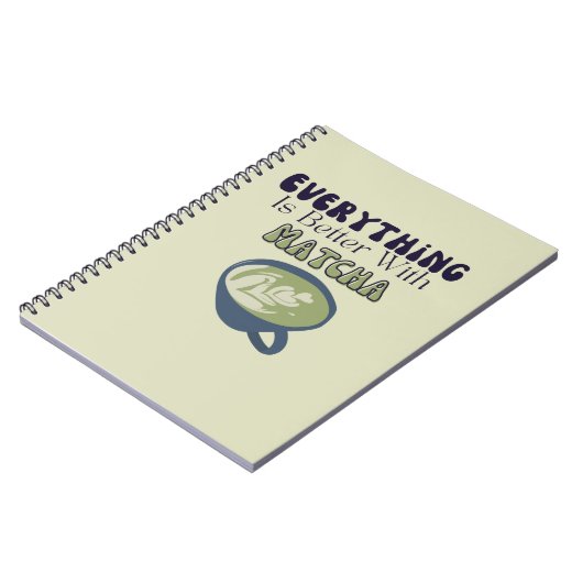 Carnet Thé vert Matcha, Tout est mieux avec matcha (Côté gauche)