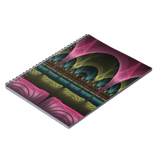 Carnet Théâtre d'Imaginaire, Art Fractal Abstrait coloré (Côté gauche)