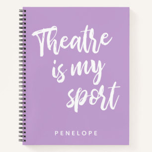 Carnet Théâtre est mon Sport Mignon Lilas Violet Personna