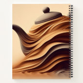 Carnet Théière abstraite minimaliste Zen fluide (Dos)