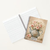 Carnet Théière vintage avec roses (Intérieur)