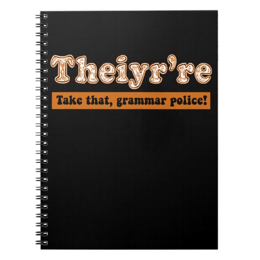Carnet Theiyr est enseignant anglais Grammar Police (Devant)