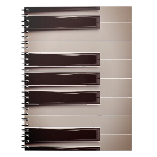 Carnet Thème de clavier de piano (Devant)
