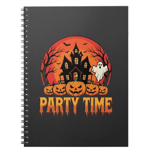 Carnet Thème de fantôme de citrouille pour la fête d'Hall (Devant)