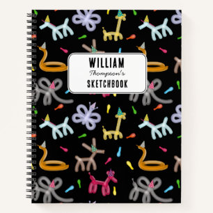 Carnet Thème de fête pour enfants Animaux en ballons