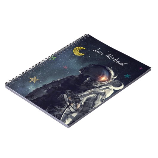 Carnet Thème de l'espace astronaute pour enfants (Côté gauche)