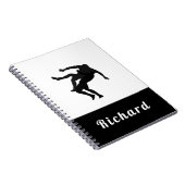 Carnet Thème de lutte noir et blanc Conception Nom du lut (Côté Droit)