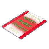 Carnet Thème de Noël en rouge blanc et vert (Côté gauche)