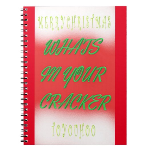 Carnet Thème de Noël en rouge blanc et vert (Devant)