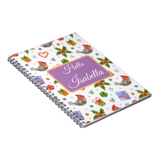 Carnet Thème de Noël mignon customisé