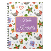 Carnet Thème de Noël mignon customisé (Devant)