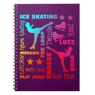Carnet Thème de patinage sur glace coloré Terminologie 
